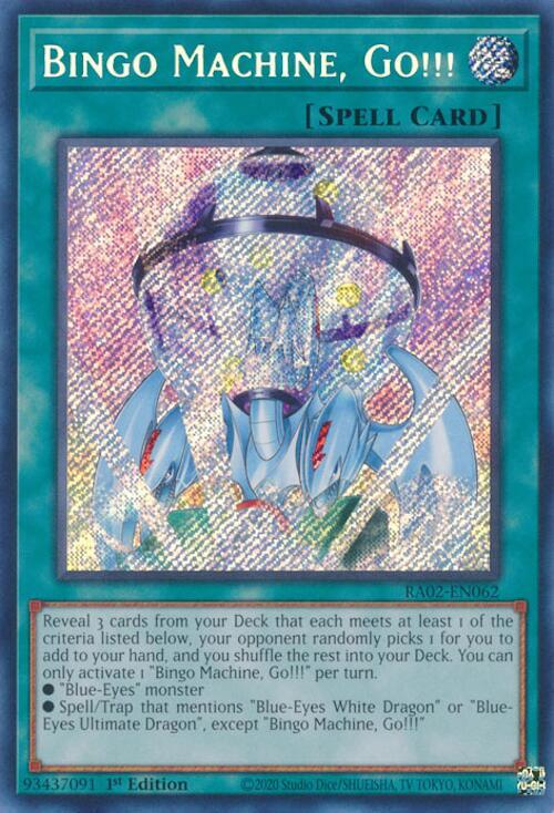 Bingo Machine, Go!!! (Secret Rare) RA02-EN062 card from 25th Anniversary Rarity Collection II