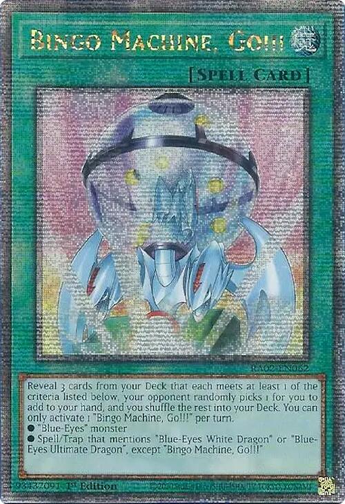 Bingo Machine, Go!!! (Quarter Century Secret Rare) RA02-EN062 card from 25th Anniversary Rarity Collection II
