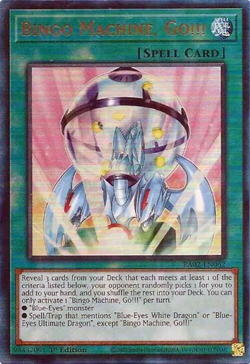 Bingo Machine, Go!!! (PUR) RA02-EN062 card from 25th Anniversary Rarity Collection II