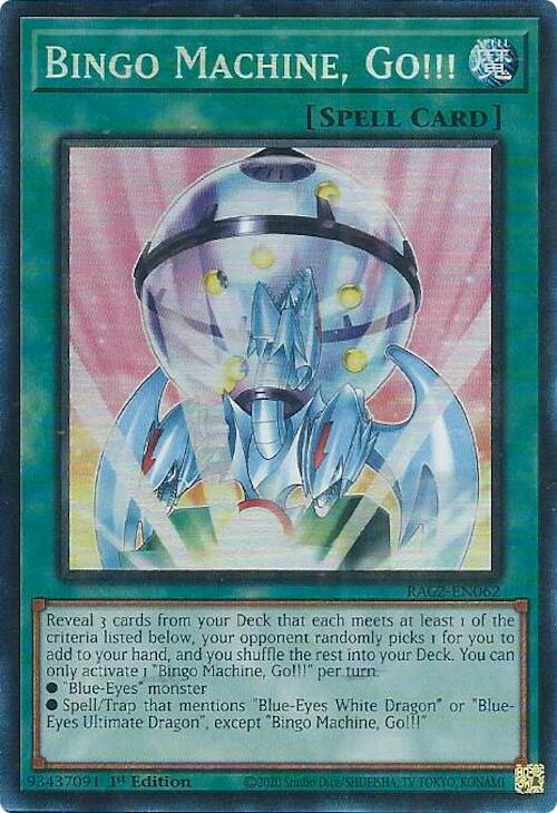 Bingo Machine, Go!!! (PCR) RA02-EN062 card from 25th Anniversary Rarity Collection II
