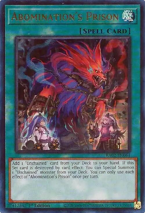 Abomination's Prison (UR) RA02-EN064 card from 25th Anniversary Rarity Collection II