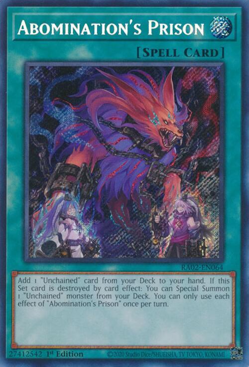 Abomination's Prison (Secret Rare) RA02-EN064 card from 25th Anniversary Rarity Collection II