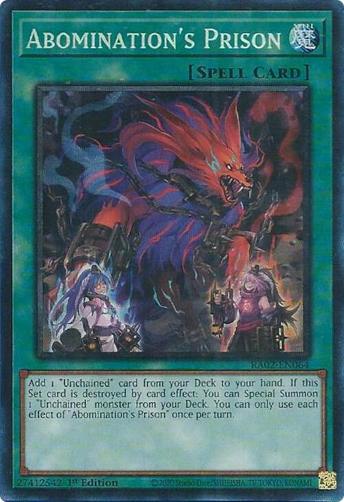Abomination's Prison (PCR) RA02-EN064 card from 25th Anniversary Rarity Collection II