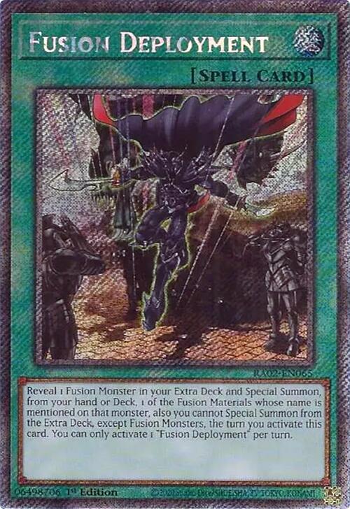 Fusion Deployment (Platinum Secret Rare) RA02-EN065 card from 25th Anniversary Rarity Collection II