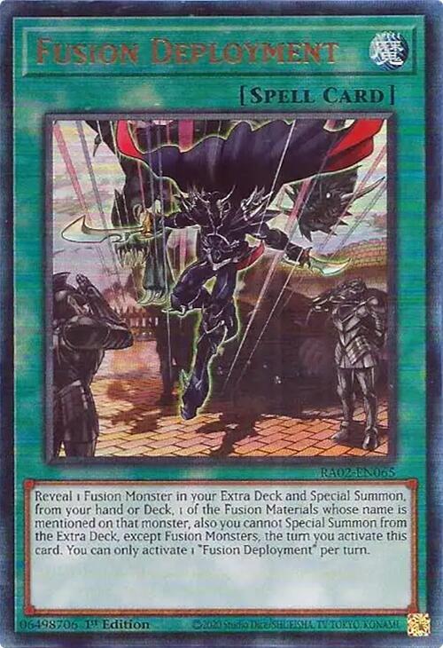 Fusion Deployment (PUR) RA02-EN065 card from 25th Anniversary Rarity Collection II