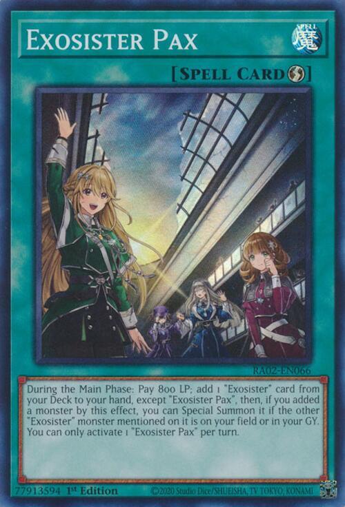 Exosister Pax RA02-EN066 card from 25th Anniversary Rarity Collection II