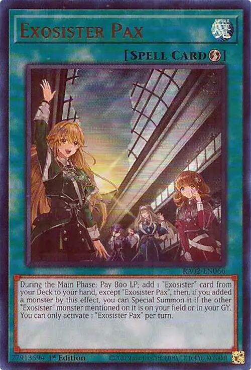 Exosister Pax (UR) RA02-EN066 card from 25th Anniversary Rarity Collection II