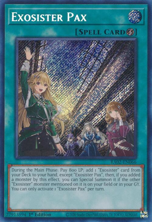 Exosister Pax (Secret Rare) RA02-EN066 card from 25th Anniversary Rarity Collection II