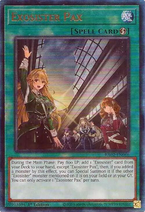 Exosister Pax (PUR) RA02-EN066 card from 25th Anniversary Rarity Collection II