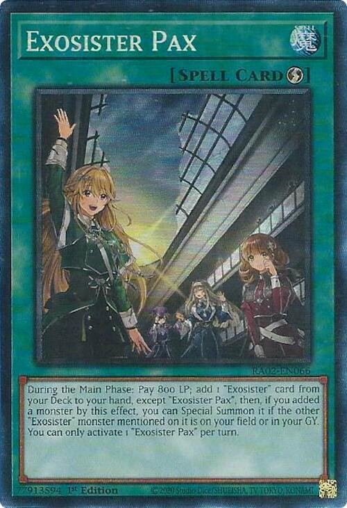 Exosister Pax (PCR) RA02-EN066 card from 25th Anniversary Rarity Collection II