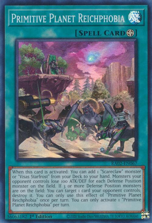 Primitive Planet Reichphobia RA02-EN067 card from 25th Anniversary Rarity Collection II