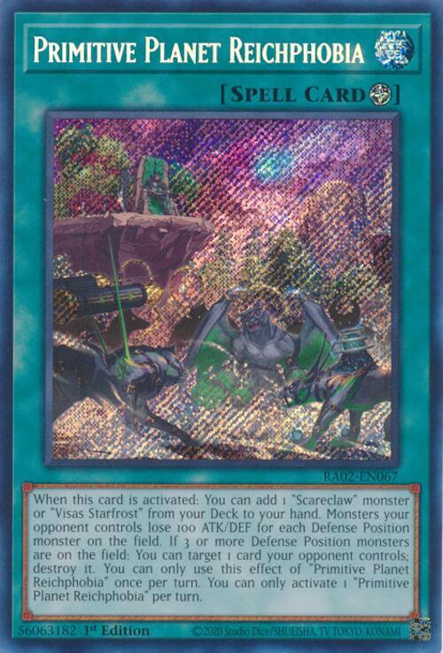 Primitive Planet Reichphobia (Secret Rare) RA02-EN067 card from 25th Anniversary Rarity Collection II