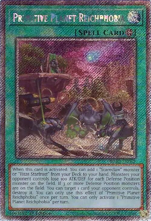 Primitive Planet Reichphobia (Platinum Secret Rare) RA02-EN067 card from 25th Anniversary Rarity Collection II