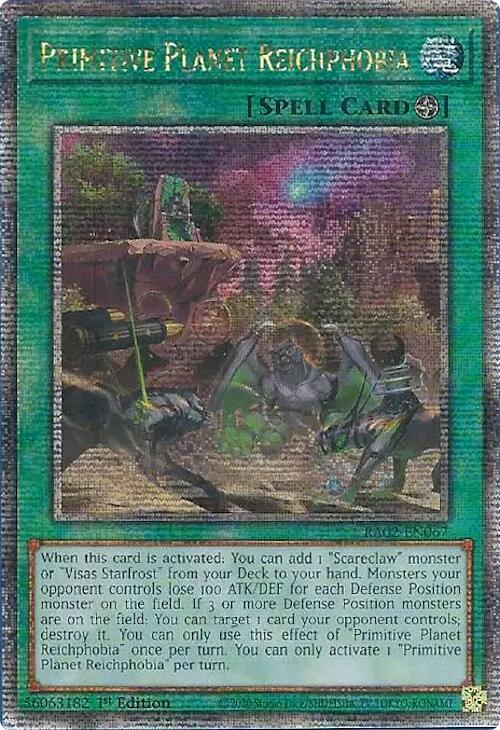 Primitive Planet Reichphobia (Quarter Century Secret Rare) RA02-EN067 card from 25th Anniversary Rarity Collection II