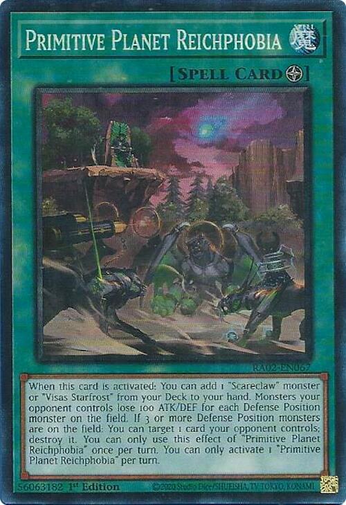 Primitive Planet Reichphobia (PCR) RA02-EN067 card from 25th Anniversary Rarity Collection II