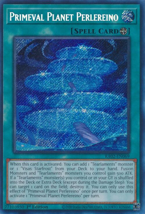 Primeval Planet Perlereino (Secret Rare) RA02-EN069 card from 25th Anniversary Rarity Collection II