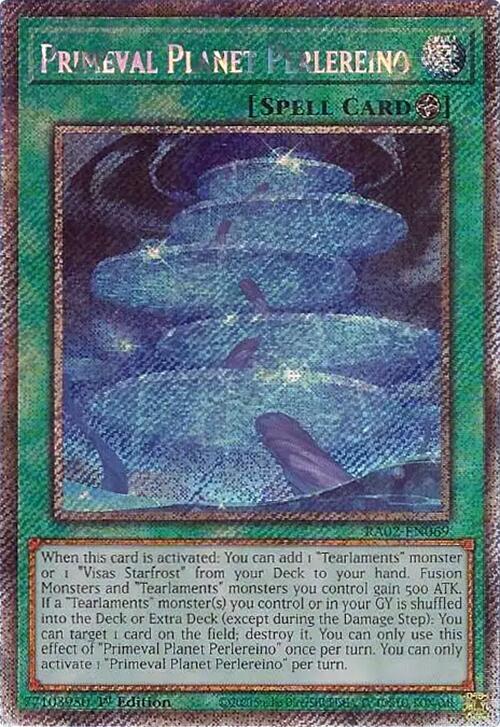 Primeval Planet Perlereino (Platinum Secret Rare) RA02-EN069 card from 25th Anniversary Rarity Collection II