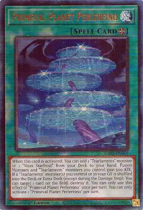 Primeval Planet Perlereino (PUR) RA02-EN069 card from 25th Anniversary Rarity Collection II