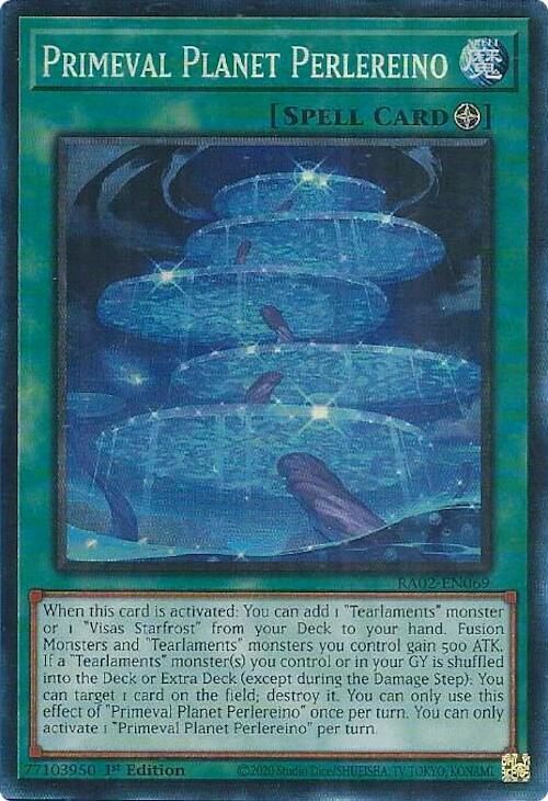 Primeval Planet Perlereino (PCR) RA02-EN069 card from 25th Anniversary Rarity Collection II