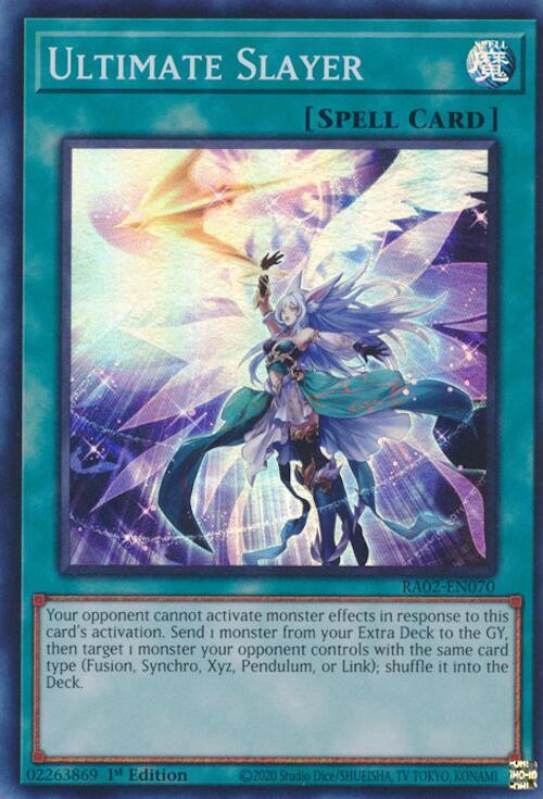 Ultimate Slayer RA02-EN070 card from 25th Anniversary Rarity Collection II