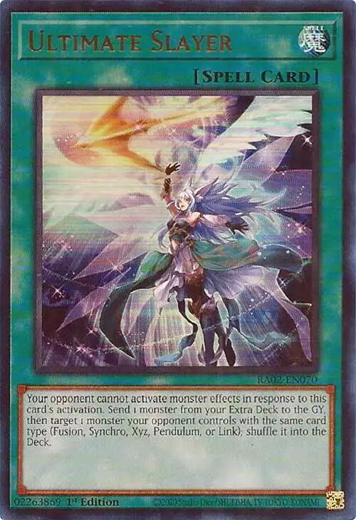 Ultimate Slayer (UR) RA02-EN070 card from 25th Anniversary Rarity Collection II