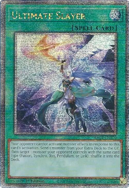 Ultimate Slayer (Quarter Century Secret Rare) RA02-EN070 card from 25th Anniversary Rarity Collection II