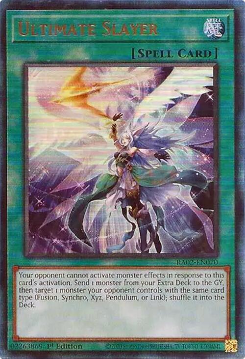 Ultimate Slayer (PUR) RA02-EN070 card from 25th Anniversary Rarity Collection II