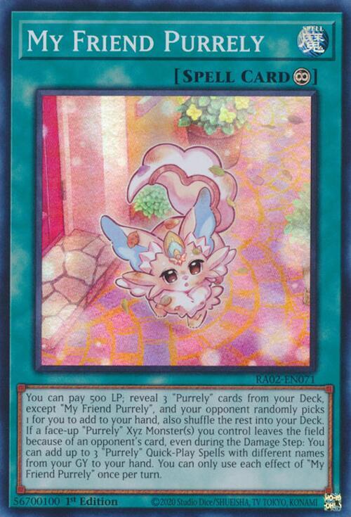My Friend Purrely RA02-EN071 card from 25th Anniversary Rarity Collection II