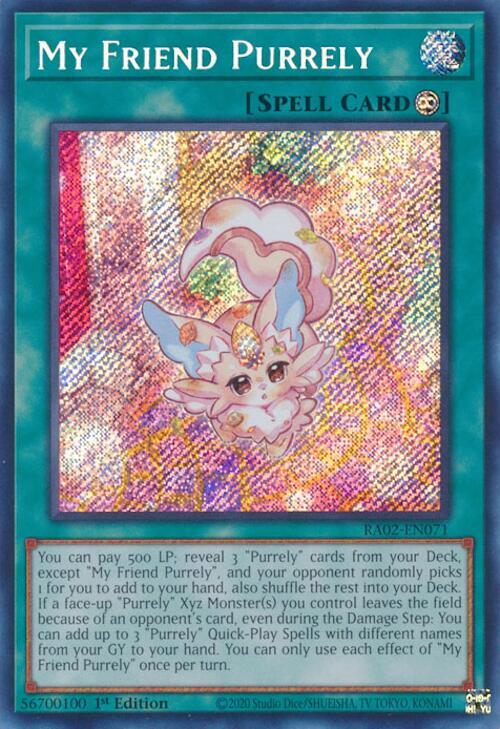 My Friend Purrely (Secret Rare) RA02-EN071 card from 25th Anniversary Rarity Collection II