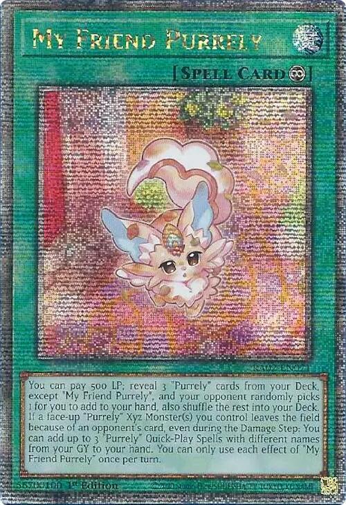 My Friend Purrely (Quarter Century Secret Rare) RA02-EN071 card from 25th Anniversary Rarity Collection II