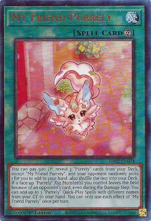 My Friend Purrely (PUR) RA02-EN071 card from 25th Anniversary Rarity Collection II