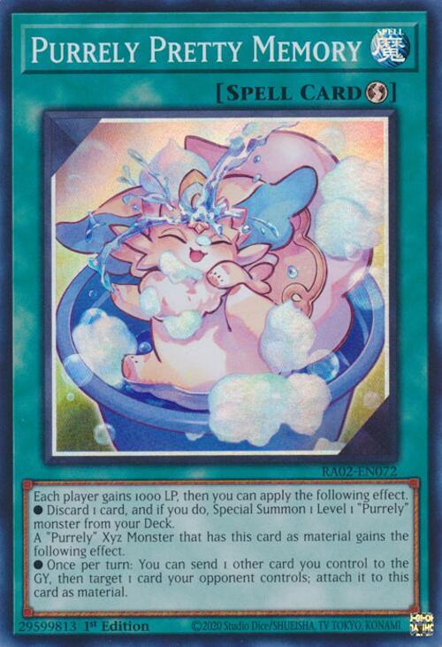 Purrely Pretty Memory RA02-EN072 card from 25th Anniversary Rarity Collection II