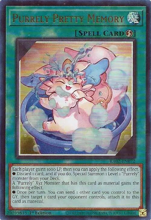 Purrely Pretty Memory (UR) RA02-EN072 card from 25th Anniversary Rarity Collection II