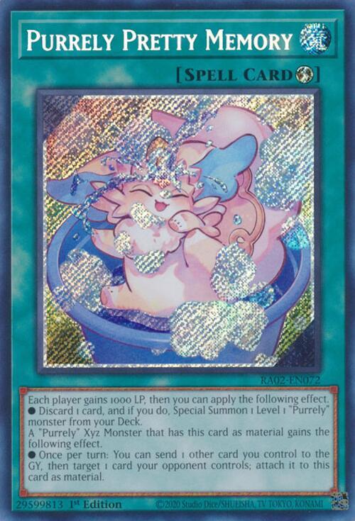 Purrely Pretty Memory (Secret Rare) RA02-EN072 card from 25th Anniversary Rarity Collection II