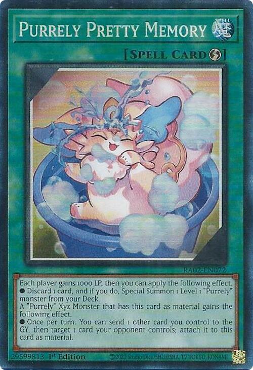 Purrely Pretty Memory (PCR) RA02-EN072 card from 25th Anniversary Rarity Collection II