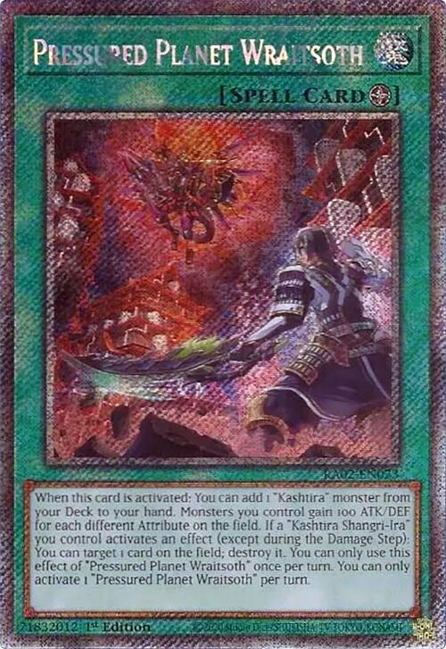 Pressured Planet Wraitsoth (Platinum Secret Rare) RA02-EN073 card from 25th Anniversary Rarity Collection II