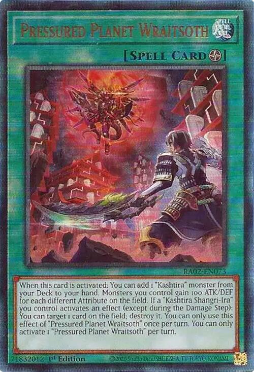 Pressured Planet Wraitsoth (PUR) RA02-EN073 card from 25th Anniversary Rarity Collection II