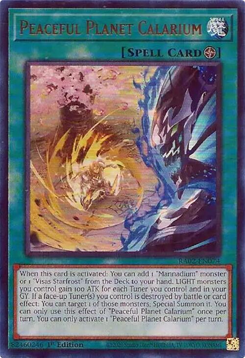 Peaceful Planet Calarium (UR) RA02-EN074 card from 25th Anniversary Rarity Collection II