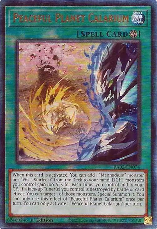 Peaceful Planet Calarium (PUR) RA02-EN074 card from 25th Anniversary Rarity Collection II