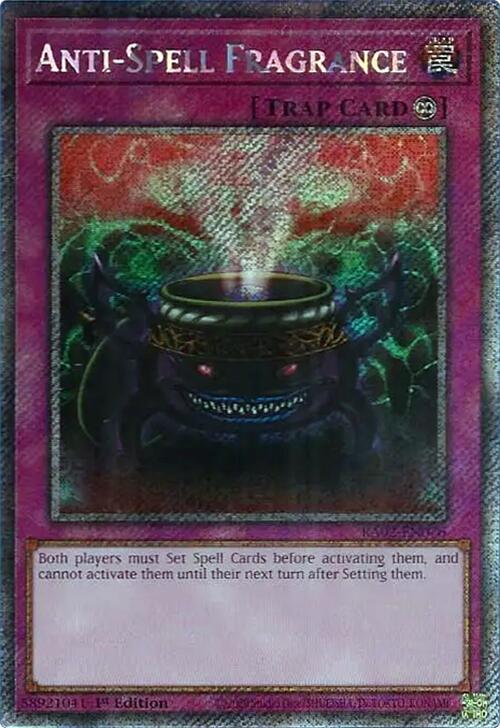 Anti-Spell Fragrance (Platinum Secret Rare) RA02-EN076 card from 25th Anniversary Rarity Collection II