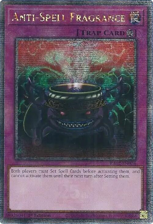Anti-Spell Fragrance (Quarter Century Secret Rare) RA02-EN076 card from 25th Anniversary Rarity Collection II
