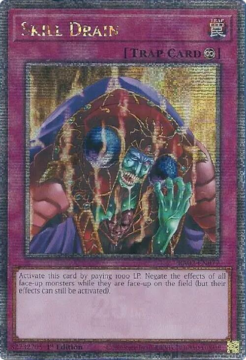 Skill Drain (Quarter Century Secret Rare) RA02-EN077 card from 25th Anniversary Rarity Collection II