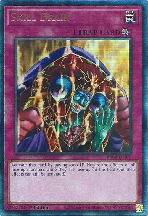 Skill Drain (PUR) RA02-EN077 card from 25th Anniversary Rarity Collection II