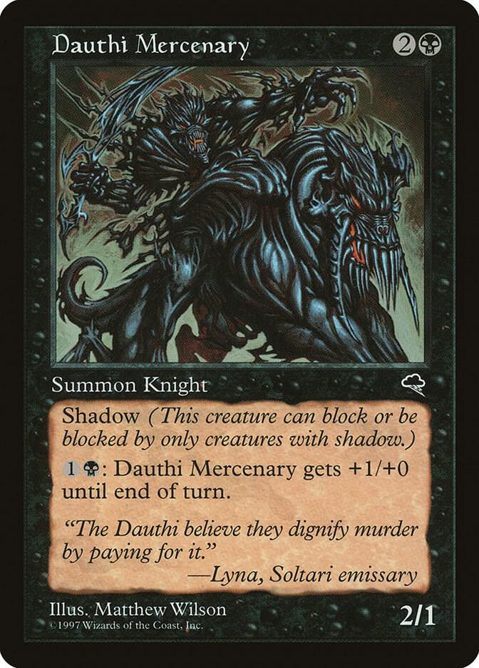 Dauthi Mercenary 124 card from Tempest