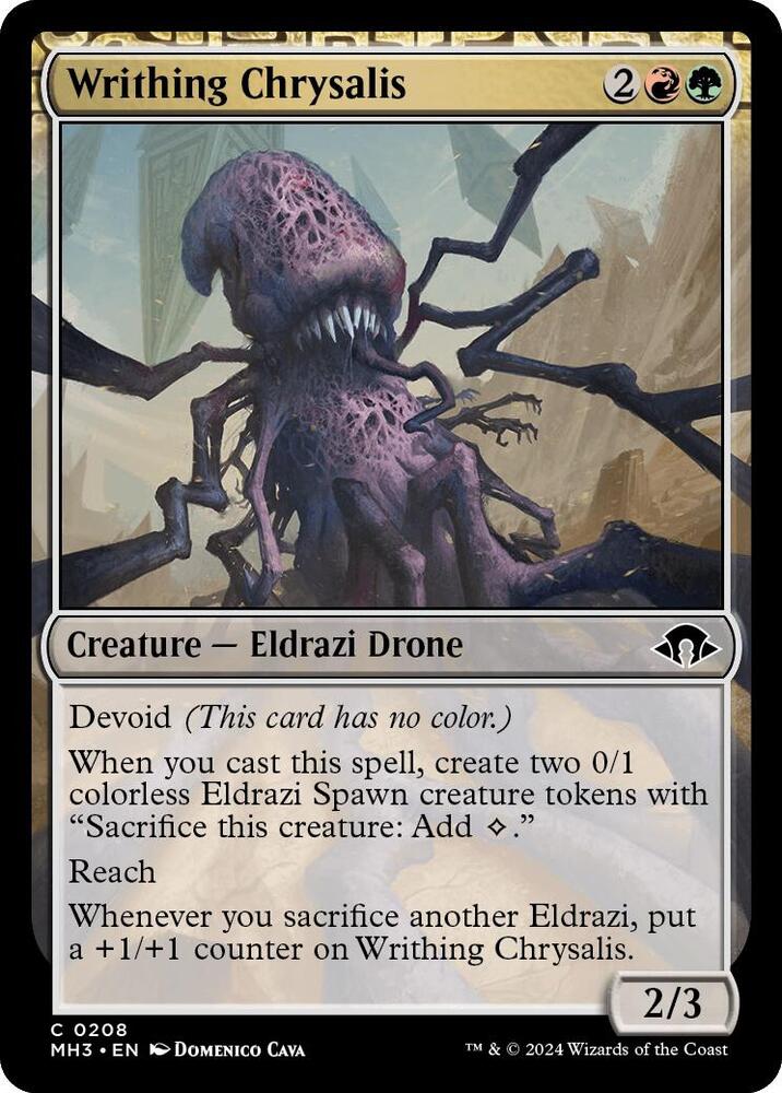 Writhing Chrysalis 208 card from Modern Horizons 3