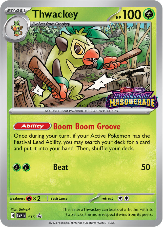 Thwackey 115 card from SV: Scarlet & Violet Promo Cards