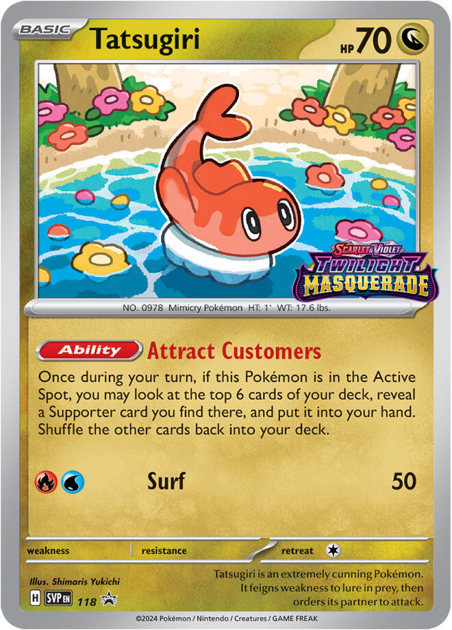 Tatsugiri 118 card from SV: Scarlet & Violet Promo Cards