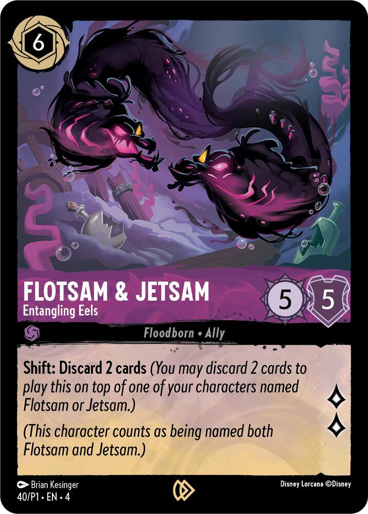 Flotsam & Jetsam - Entangling Eels 40 card from Disney Lorcana Promo Cards