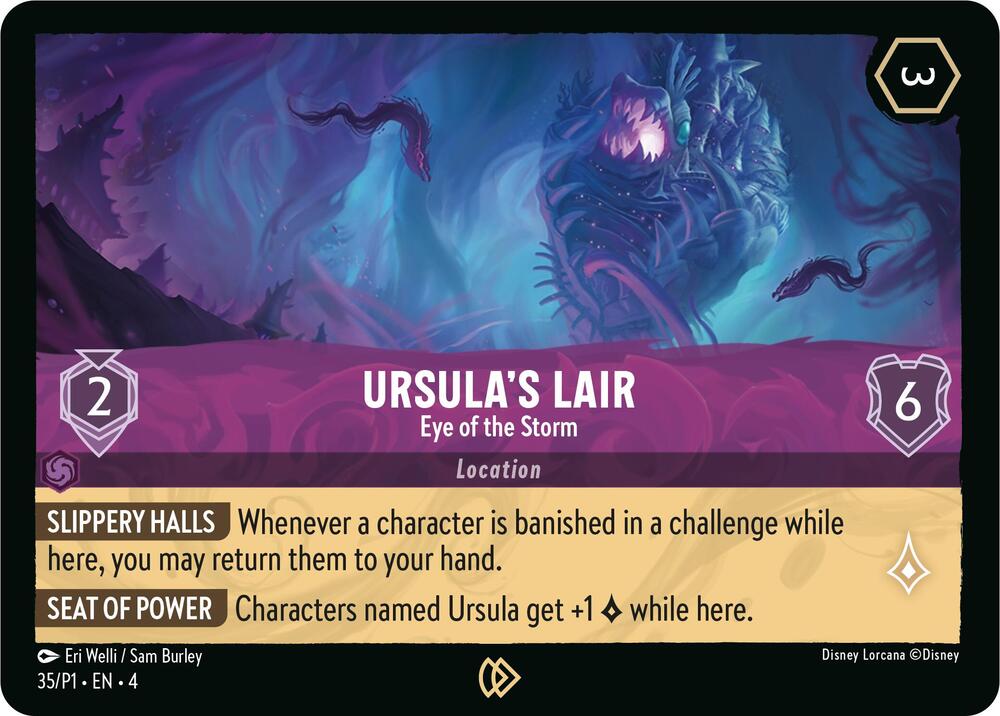 Ursula's Lair - Eye of the Storm 35 card from Disney Lorcana Promo Cards