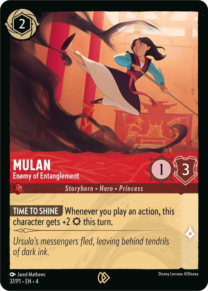 Mulan - Enemy of Entanglement 37 card from Disney Lorcana Promo Cards